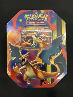 Pokemon Mega Charizard Y EX Tin - Factory Sealed - Includes Promo and 4X packs - Image 1