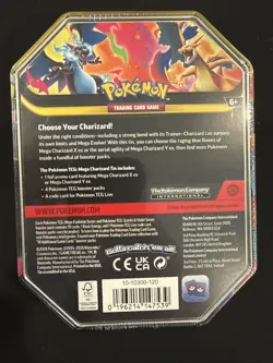 Pokemon Mega Charizard Y EX Tin - Factory Sealed - Includes Promo and 4X packs - Image 2