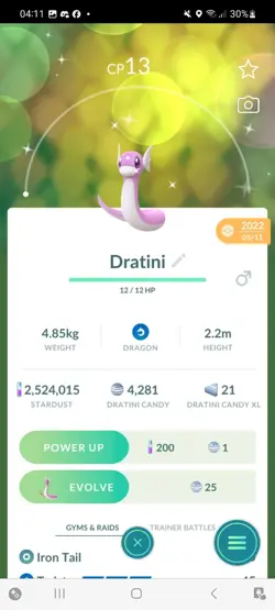 Pokemon Go Shiny Dratini (Stage 1) - Image 1