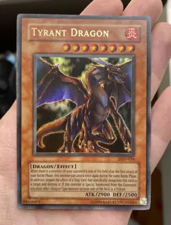 NM/LP+ Yugioh Tyrant Dragon LOD-034 Ultra Rare Unlimited Edition Holofoil Engish - Image 1