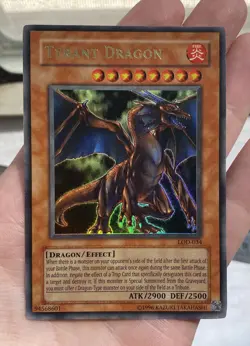 NM/LP+ Yugioh Tyrant Dragon LOD-034 Ultra Rare Unlimited Edition Holofoil Engish - Image 2