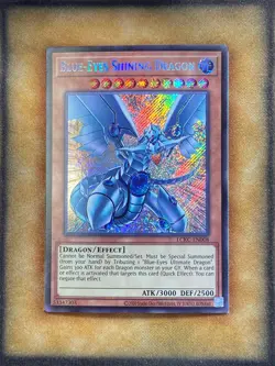 Yugioh Blue-Eyes Shining Dragon LCKC-EN008 Secret Rare MP - Image 1