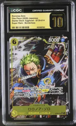 CGC 10 Roronoa Zoro #ST29-014 Japanese 2026 One Piece Starter Deck: Egghead - Image 1