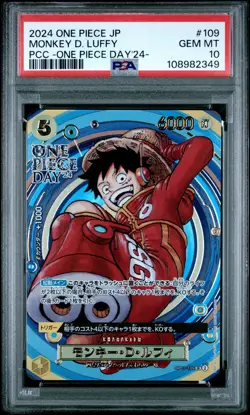 2024 One Piece Japanese Monkey D. Luffy #109 One Piece Day'24 PSA 10 GEM MINT - Image 1