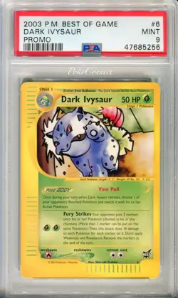 PSA 9 Pokemon Dark Ivysaur Best of Game Promo Card #6 2003 WOTC e-Reader - Image 1