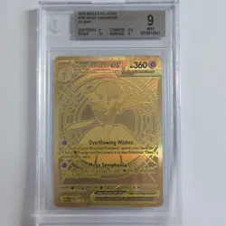 Pokemon Mega Gardevoir EX Card 187/132 Me01 Beckett 9 - Image 1