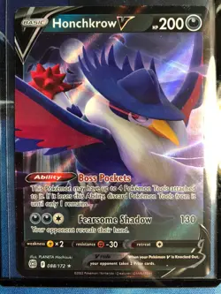088/172 Honchkrow V Pokemon Prize Pack Play Card League Series 1&2 NM FAST SHIP - Image 1