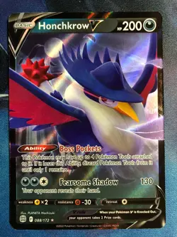 088/172 Honchkrow V Pokemon Prize Pack Play Card League Series 1&2 NM FAST SHIP - Image 2