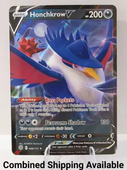 Honchkrow V 088/172 Prize Pack Series Cards NM Full Art English 14177 - Image 1