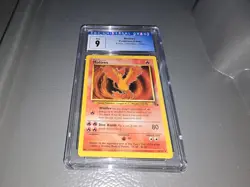 CGC 9 MINT Moltres 27/62 Fossil 1999-2000 RARE Pokemon Card 762 - Image 1