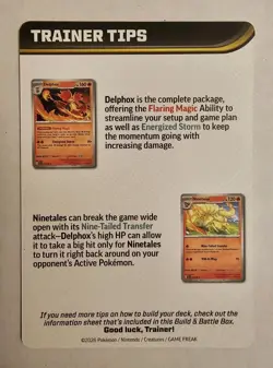 Mega Greninja Trainer Tips Card from ME04: Chaos Rising Build and Battle - Image 2