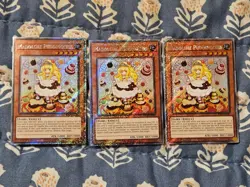 Madolche Puddingcess x3 Platinum Secret Rare RA04-EN186 Playset Yugioh - Image 1