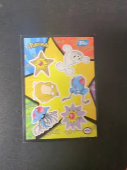 Psyduck Staryu Starmie Seel 1999 Topps Pokemon Movie Sticker Puzzle Card - MP - Image 1