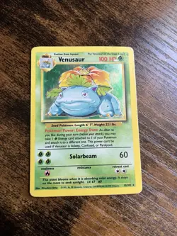 Pokemon TCG Venusaur Base Set Holo Rare Card 15/102 Vintage WOTC - DMG See Pics - Image 1