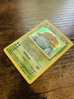 Pokemon TCG Venusaur Base Set Holo Rare Card 15/102 Vintage WOTC - DMG See Pics - Image 3