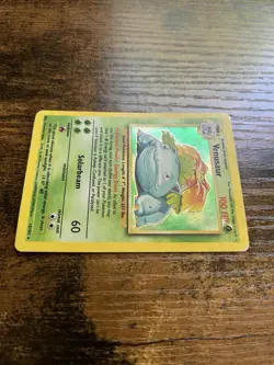 Pokemon TCG Venusaur Base Set Holo Rare Card 15/102 Vintage WOTC - DMG See Pics - Image 4