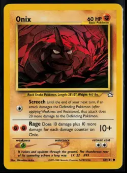 2000 Neo Genesis Onix #69 Non Holo Pokemon Card - Image 1