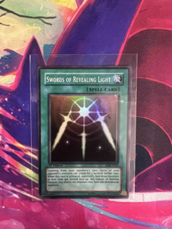 Swords of Revealing Light LOB-A101 1st Australian English Light Play Yugioh TCG - Image 1