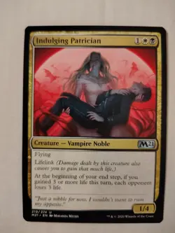 Indulging Patrician (219) – Core Set 2021 – MTG Magic the Gathering - Image 1