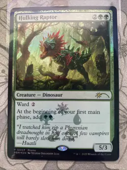 MTG Foil Hulking Raptor -Promo Pack : The Lost Caverns of Ixalan LP English - Image 1