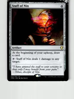 Staff of Nin 221 Rare Commander Anthology Volume II Magic: The Gathering MP - Image 1