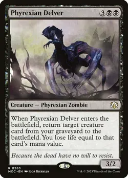 1x Phyrexian Delver NM Eng MTG - March of the Machine Commander - Image 1