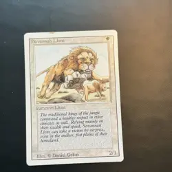 Wizards of the Coast Savannah Lions White Creature Regular White Border Revised - Image 1
