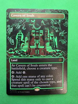 MTG Neon Green Cavern Of Souls Foil 0410f - Image 1