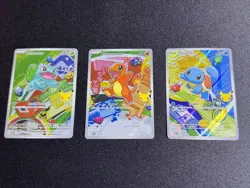 Pokemon First Partner Illustration Collection Promo Kanto Gen 1 Starter Set - Image 1