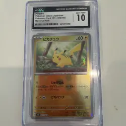 Pikachu 025/165 Reverse Holo Pokeball Japanese Pokemon 151 CGC 10 Gem Mint - Image 1