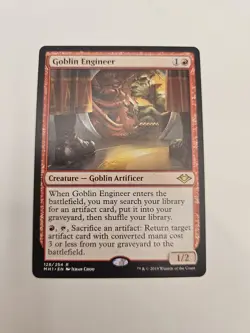 Magic The Gathering MODERN HORIZONS MH1 GOBLIN ENGINEER red card MTG - Image 1