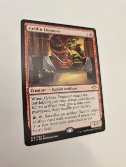 Magic The Gathering MODERN HORIZONS MH1 GOBLIN ENGINEER red card MTG - Image 2
