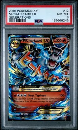 2016 POKEMON XY GENERATIONS #12 M CHARIZARD EX PSA 8 - Image 1