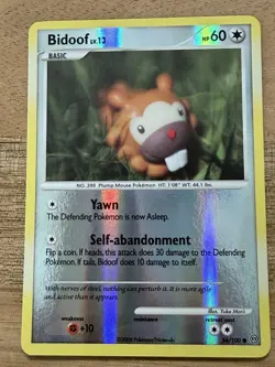 Pokemon TCG Bidoof Stormfront 54/100 Reverse Holo English 2008 Near Mint NM - Image 1