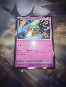 Pokemon TCG Drifloon 155/091 Baby Shiny Paldean Fates English - Image 1