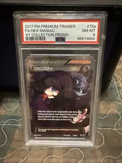 2017 Pokemon Premium Trainer XY Collection Promo FA Hex Maniac 75a/98 PSA 8 NM - Image 1