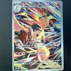 2025 POKEMON DRI EN-DESTINED RIVALS ILLUSTRATION RARE ETHAN'S TYPHLOSION HOLO - Image 3