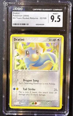Pokemon Dratini 53/109 EX Team Rocket Returns 2004 graded CGC 9.5 - Image 1