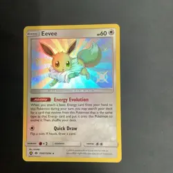 Pokemon TCG Eevee SV41/SV94 Hidden Fates Shiny Vault Shiny Holo Rare 60HP EN - Image 1
