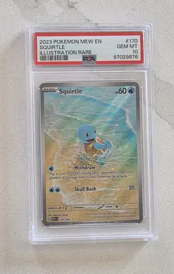 2023 Pokemon MEW EN Squirtle #170 Illustration Rare PSA 10 Pokemon 151 - Image 1