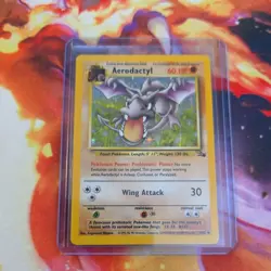 Pokemon TCG Aerodactyl Holo Fossil 1/62 Unlimited Edition - Image 1