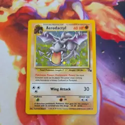 Pokemon TCG Aerodactyl Holo Fossil 1/62 Unlimited Edition - Image 2