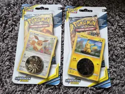 POKEMON SUN MOON UNBROKEN BONDS BLISTER BOOSTER PACK NEW PIKACHU & EEVEE - Image 1