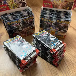 Pokemon Black Bolt 108 Packs Booster Box OPENED No Hits huge Holos Reverse Bulk - Image 1