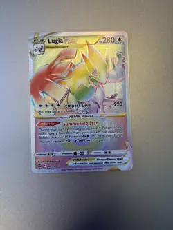 Pokemon Lugia VSTAR 202/195 Secret Rare Full Art Holo Silver Tempest HP280 EN - Image 1