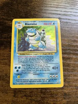 Pokemon TCG Blastoise Base Set Holo Rare 2/102 - Damaged See Photos - Image 1