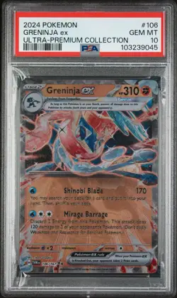 2024 POKEMON GRENINJA EX ULTRA-PREMIUM COLLECTION #106 Metal GEM MINT PSA 10 - Image 1