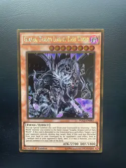 Yugioh Grapha, Dragon Lord Of Dark World PGL2-EN083 Gold Rare 1st Edition NM - Image 3