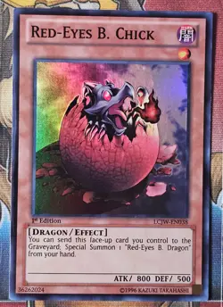 Yu-Gi-Oh! TCG Red-Eyes B. Chick LCJW-EN038 1st Edition Super Rare - Image 1