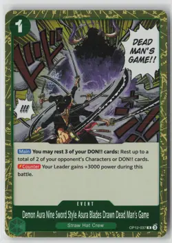 Demon Aura Nine Sword Style Asura Blades Drawn Dead Man's Game OP12-037 NM - Image 1